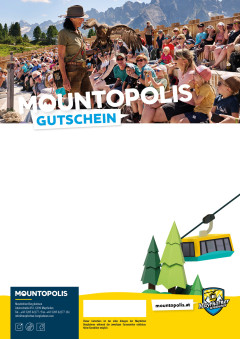 Gutscheinvorlage Hochstand mit Greifvogel