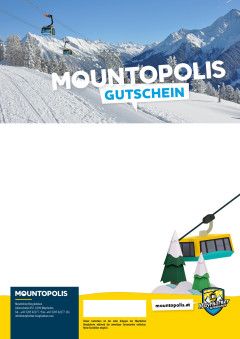 Gutscheinvorlage Gondelbahn im Winter